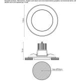 Recessed LED ceiling spotlight Ciglie