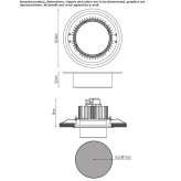 Recessed, adjustable, powder-coated aluminum reflector Kali