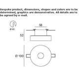 LED spotlight with round glass and aluminum Karlshus