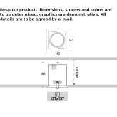 Recessed square LED spotlight Zavaline