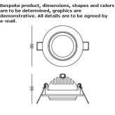 Round aluminum LED reflector Berane