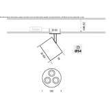 Semi-recessed LED spotlight Vercana