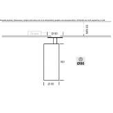 Adjustable, semi-recessed LED spotlight Chipao