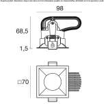 Square aluminum LED reflector Leigh