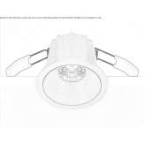 Recessed LED spotlight with dimmable function Plogoff