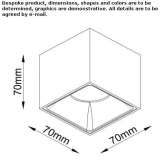 Square metal LED spotlight, dimmable Plogoff