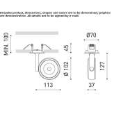 Aluminum LED ceiling spotlight Karata