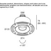 Recessed, adjustable reflector Rosche