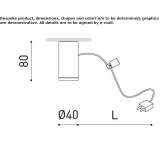 Aluminum LED ceiling spotlight Toca