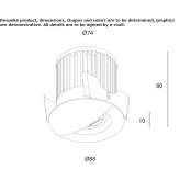 Aluminum recessed LED reflector Tohogne