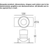 Recessed round aluminum LED spotlight Sulikow