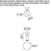 Adjustable metal ceiling spotlight Eichigt