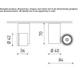 Round LED ceiling spotlight Stjordal