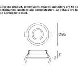 Recessed, adjustable aluminum LED reflector Sulikow