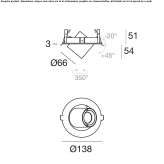 Recessed, adjustable aluminum LED reflector Frohburg