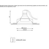 Recessed plaster LED spotlight for suspended ceilings Cublize
