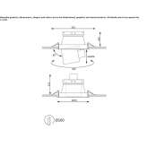 Recessed LED plaster ceiling spotlight Sapcote