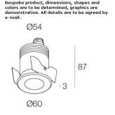 Recessed round metal LED spotlight Rosche