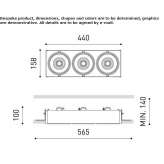 Aluminum recessed LED reflector Sebes