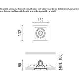 Adjustable square LED reflector Lanoraie