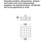 Recessed square aluminum LED spotlight Blagny