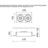 Aluminum recessed LED reflector Sebes