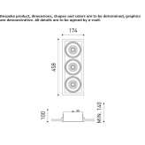 Aluminum recessed LED reflector Sebes