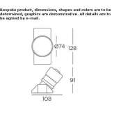 Recessed round aluminum LED spotlight Sulikow