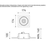 Aluminum recessed LED reflector Sebes