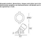 Recessed round aluminum LED spotlight Sulikow