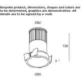 Round recessed reflector Tohogne