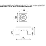 Aluminum recessed LED reflector Sebes