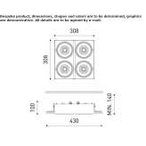 Aluminum recessed LED reflector Sebes