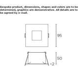 Recessed square aluminum LED spotlight Sulikow