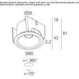 Round recessed reflector Symi