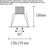 Square aluminum LED reflector Sachse