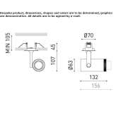 Aluminum LED ceiling spotlight Ristiina