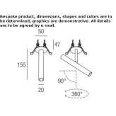 Adjustable wall or ceiling projector Glenboig