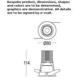 Round aluminum LED ceiling spotlight Oetingen
