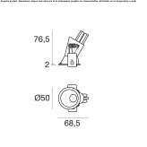 Recessed LED spotlight made of powder-coated aluminum Pradena