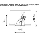 Aluminum recessed LED reflector Kutjevo