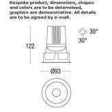 Round aluminum LED ceiling spotlight Oetingen