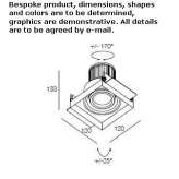 Recessed square reflector Tohogne