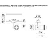 Aluminum LED ceiling spotlight Ristiina