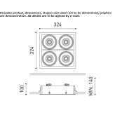 Aluminum recessed LED reflector Sebes