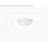 Square steel LED ceiling spotlight Argenta
