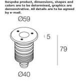 Recessed round metal LED spotlight Amasya