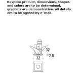 Recessed square LED spotlight Burylove