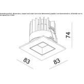 Square aluminum LED reflector Batrani