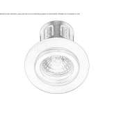 Recessed, adjustable aluminum LED reflector Lochem